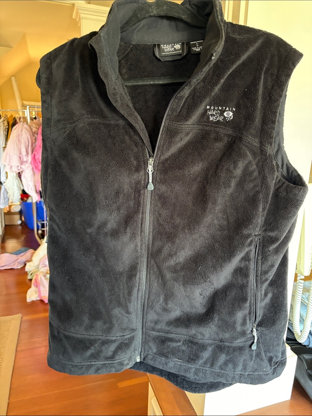 Mountain Hardwear Kids Black Fleece Zip Vest